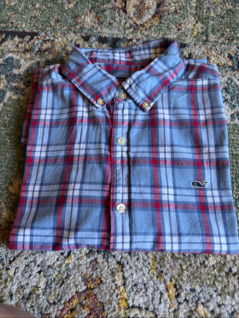 VINEYARD VINES MENS WHALE SHIRT IN SZ L…100% COTTON…NICE!